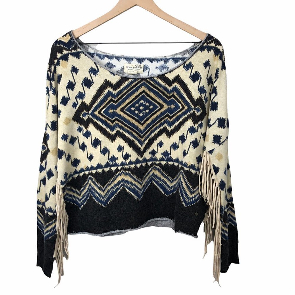 Denim & Supply RL Boho Fringe Sweatshirt